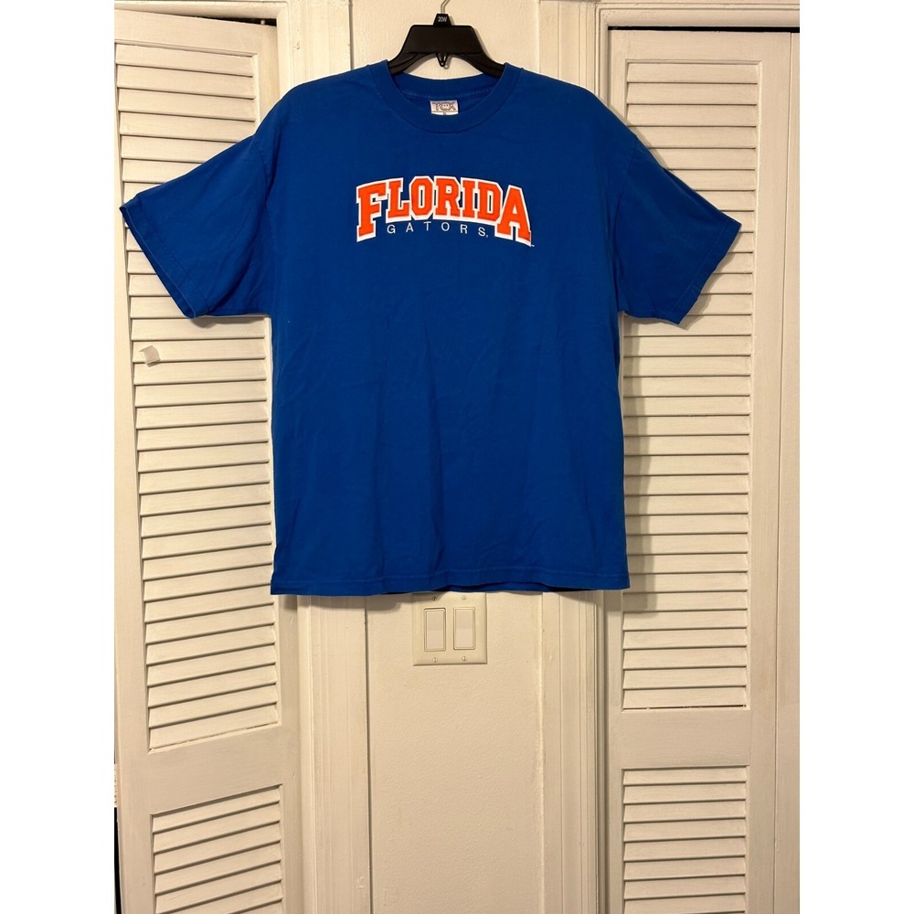 TCX Apparel - FLORIDA GATORS T-Shirt ~ Blue w/Orange Letters ~ Size XL, preowned